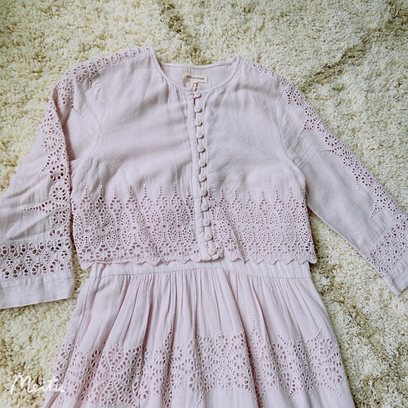 Rebecca Taylor Adeline Embroidered Dress 4/Rosebud - Picture 6 of 10
